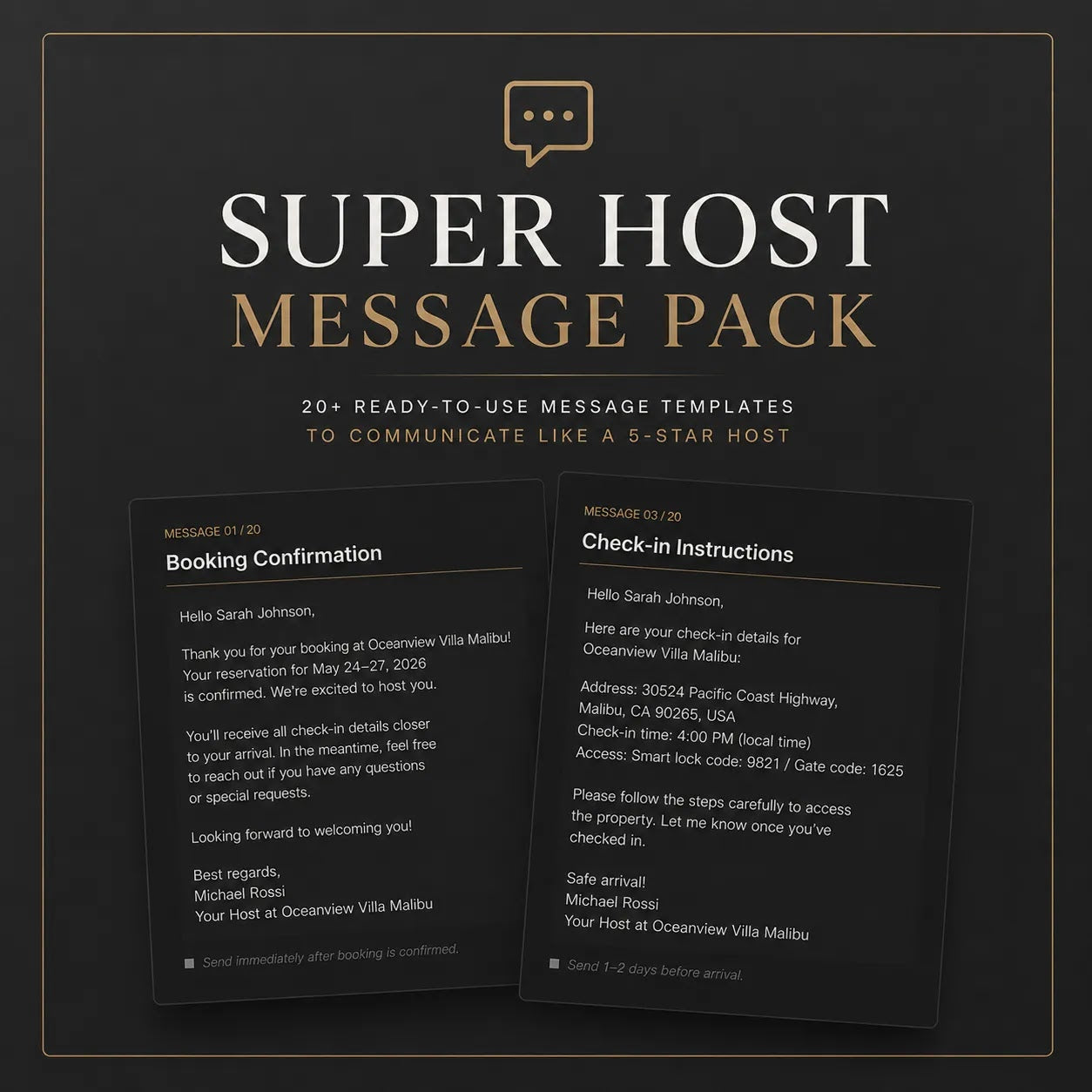 Bonus - Guest message templates preview