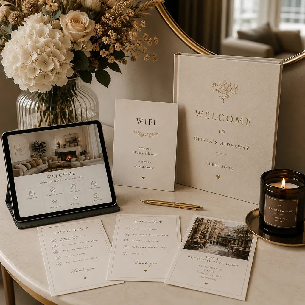 After - Modern Host Kit branded guest materials