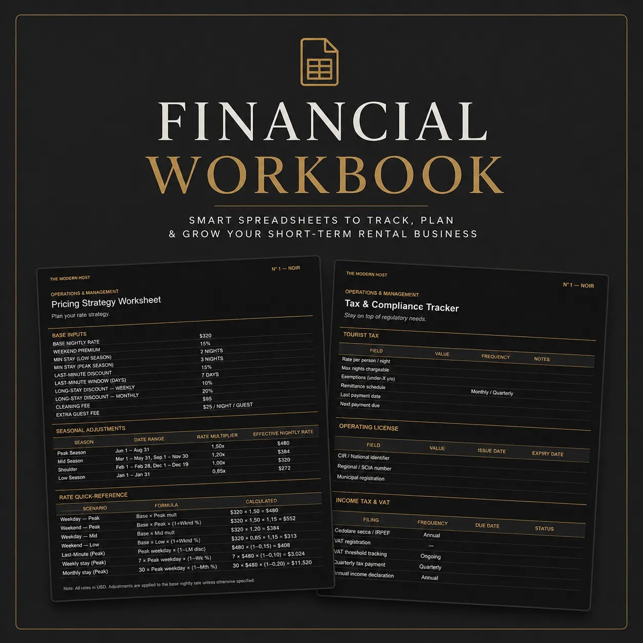Bonus - Financial Workbook preview
