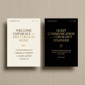 Free sample: Self Check-In Guide (LUXE) and Check-Out Reminder (NOIR) cards from The Modern Host Kit